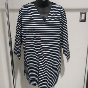 Doncaster Casual Navy Stripe Tunic